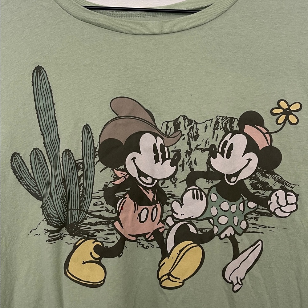 Mickey & Minnie Cactus Crewneck T Shirt - Picture 3 of 5